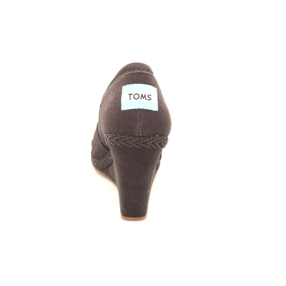 TOMS Vegan Sandals Spadriles Wedges Heel Brown Wome's 6 ($)3712 - Picture 4 of 7